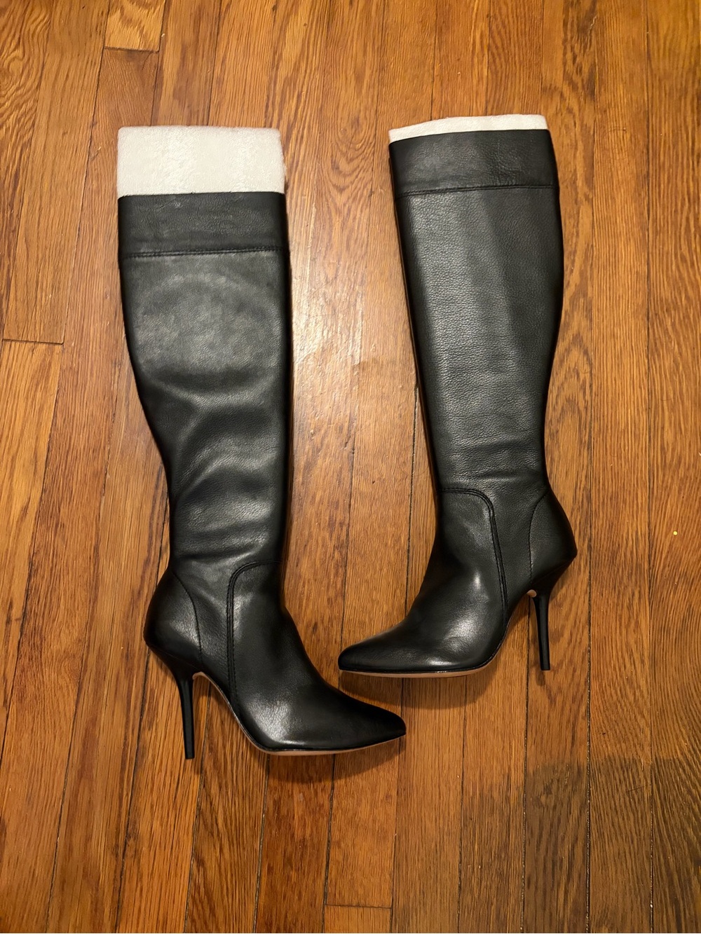 Y2K Leon Max Black Leather Stiletto Boots